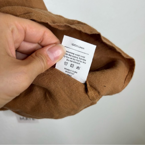 NWT MATE The Label 100% Linen Camisole Tank Top in Sedona Size  X - Large - Picture 12 of 12